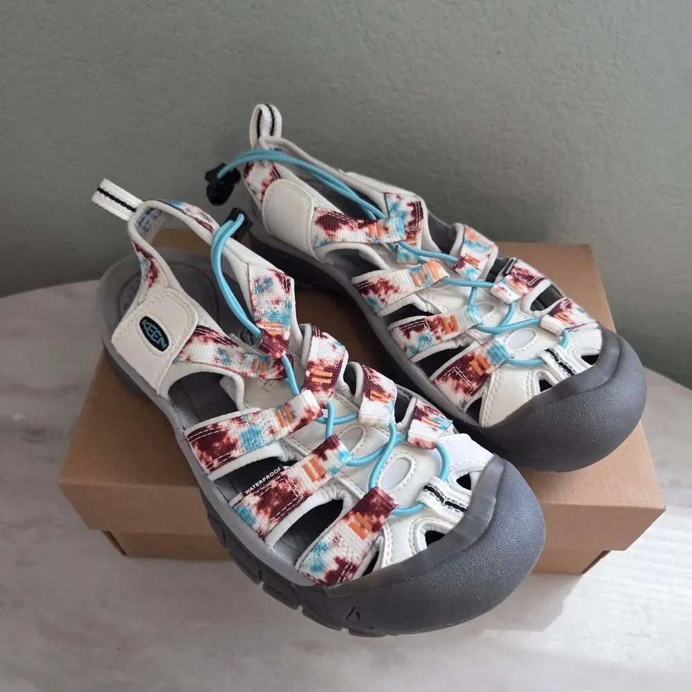 Keen White Multicolor Teal Bungee Athletic Sandals